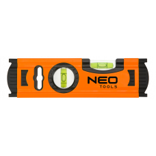 NEO TOOLS MINI WATERPAS 0,5MM-M, 3 LIBELLEN, 1,3MM MATERIAAL DIKTE