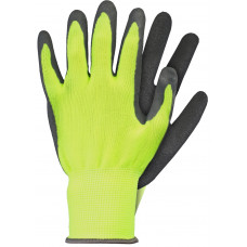 WERKHANDSCHOENEN LATEX GEEL MT. M