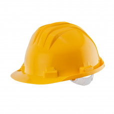 VEILIGHEIDSHELM GEEL CE EN BOUW GEKEURD, INSTELBAAR