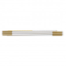 DUIMSTOK 1 MTR NYLON GECOAT, WIT/GEEL, LEVEL 3, 2,85MM MATTERIAAL DIKT