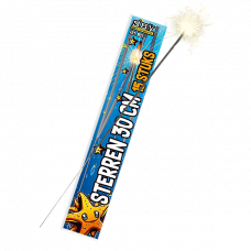 VUURWERK CAT.F1 STERRETJES 30CM 15 STUKS 2025 VUURWERK CAT.F1 STERRETJES 30CM 15 STUKS 2025
